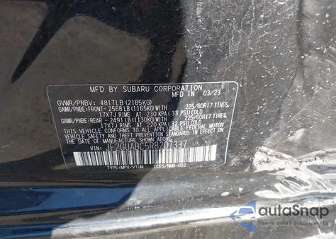 2024 Subaru Crosstrek z USA, uszkodzony, nr VIN JF2GUABC5R8207337